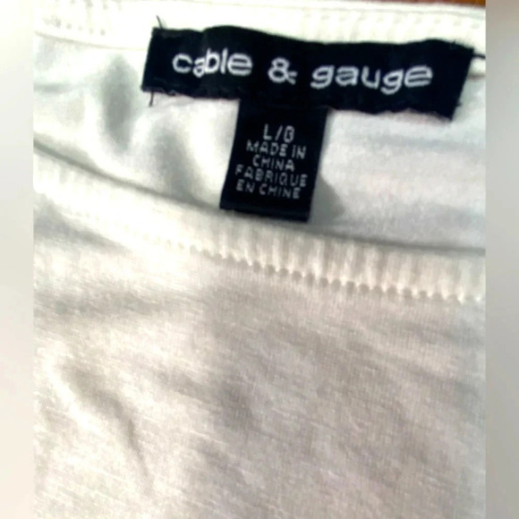 Cable & Gauge Womans Sleeveless White Top - Picture 6 of 8